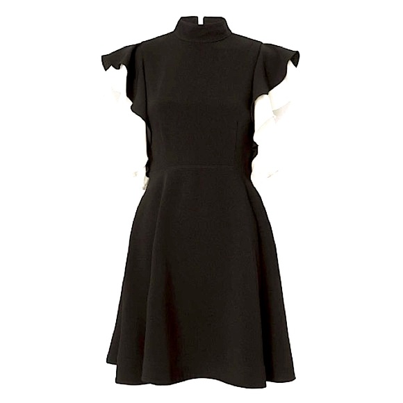 CINQ a' SEPT NWT'S SEXY SECRETARY CLASSY YET SEXY LITTLE BLACK DRESS | Size 6 - Picture 3 of 16